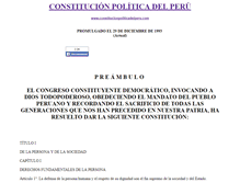 Tablet Screenshot of constitucionpoliticadelperu.com